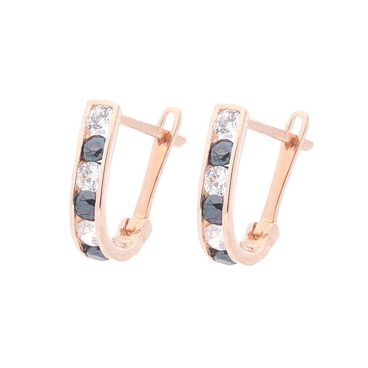 Детские золотые серьги с фианитами с00055 от ювелирного магазина Оникс