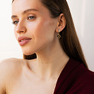 Сережки "Конюшина" в жовтому золоті с09474 от ювелирного магазина Оникс - 5