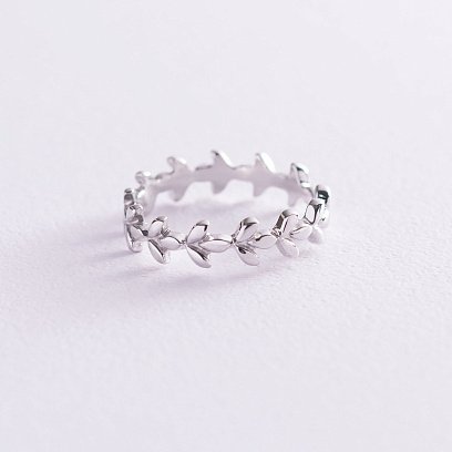 Каблучка "Гілочка" в білому золоті к06636