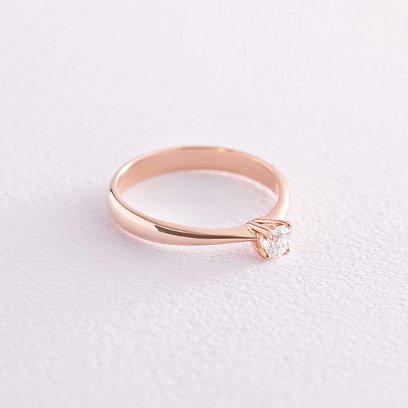 Заручальна золота каблучка з діамантом 25052421 №3