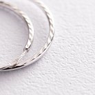 Серьги - кольца в белом золоте (2.3 см) с07147 от ювелирного магазина Оникс - 2