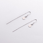 Серебряные серьги-протяжки "Монетки" (фианиты) 12000 от ювелирного магазина Оникс - 1