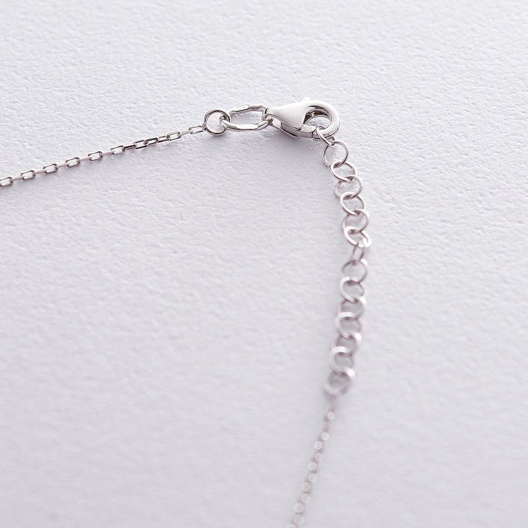 Срібне кольє з чорними каменями 18873 - 5 Срібне кольє з чорними каменями 18873 від ювелірного магазину Онікс - 5