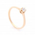 Золотое помолвочное кольцо с бриллиантом кб0162са от ювелирного магазина Оникс