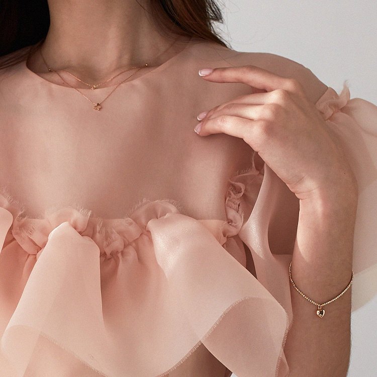 Золоте кольє "Метелик" (фіаніт) кол01437 від ювелірного магазину Онікс - 6