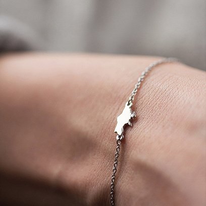 Браслет "Карта Украины" в белом золоте з2092б №4