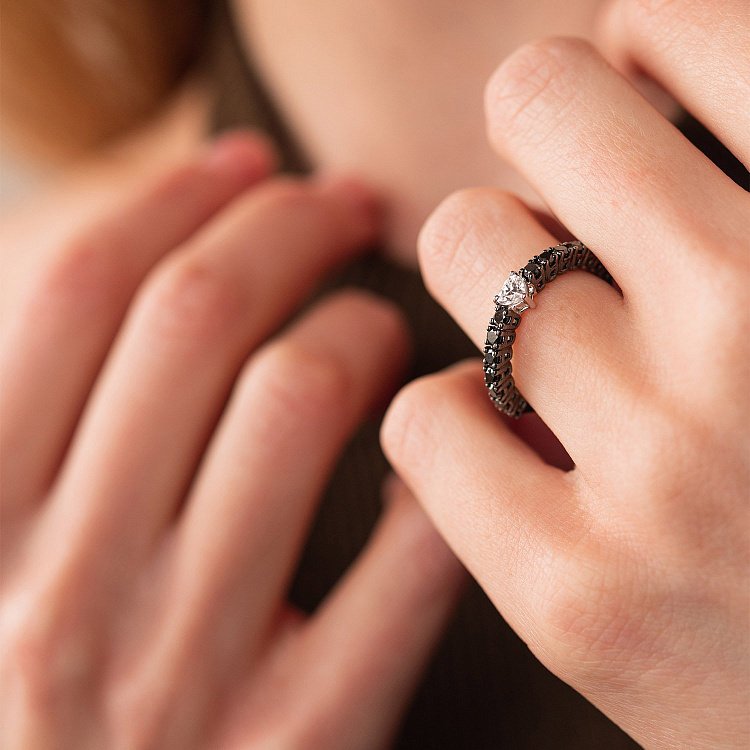 Золотое кольцо с бриллиантами кб0260ar от ювелирного магазина Оникс - 6