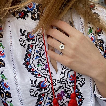 Срібна каблучка "Моя Україна" 112647у №6