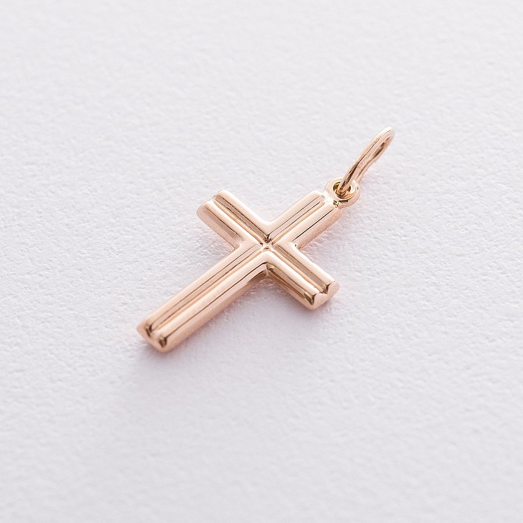 Золотой детский крестик п03411 от ювелирного магазина Оникс - 1