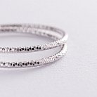 Сережки - кільця в сріблі (3.5 см) 122961 от ювелирного магазина Оникс - 3
