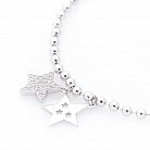 Срібний браслет із зірочками (фіаніти) 141265 от ювелирного магазина Оникс - 1