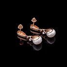 Золоті сережки (культ. прісн. перли, фіаніти) с02242 от ювелирного магазина Оникс - 2