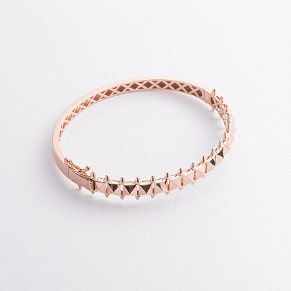 Жесткий браслет "Clara" в красном золоте б05584 №3