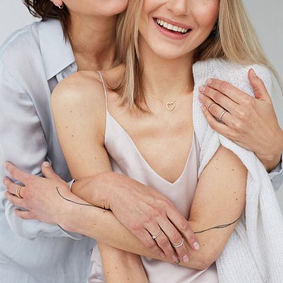 Каблучка з кульками в жовтому золоті к06319 №12