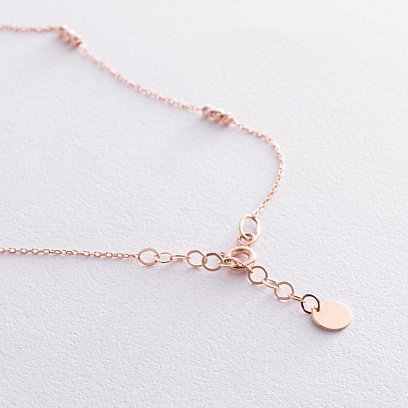 Золотий браслет "Кульки" на ногу б05321 №4