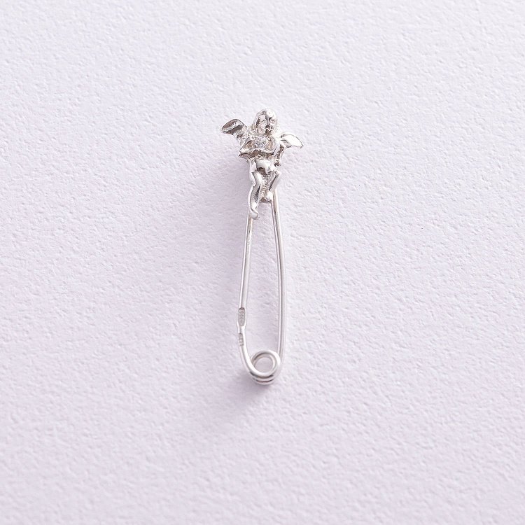 Срібна шпилька "Ангелятко" з фіанітами 21027 Срібна шпилька "Ангелятко" з фіанітами 21027 від ювелірного магазину Онікс