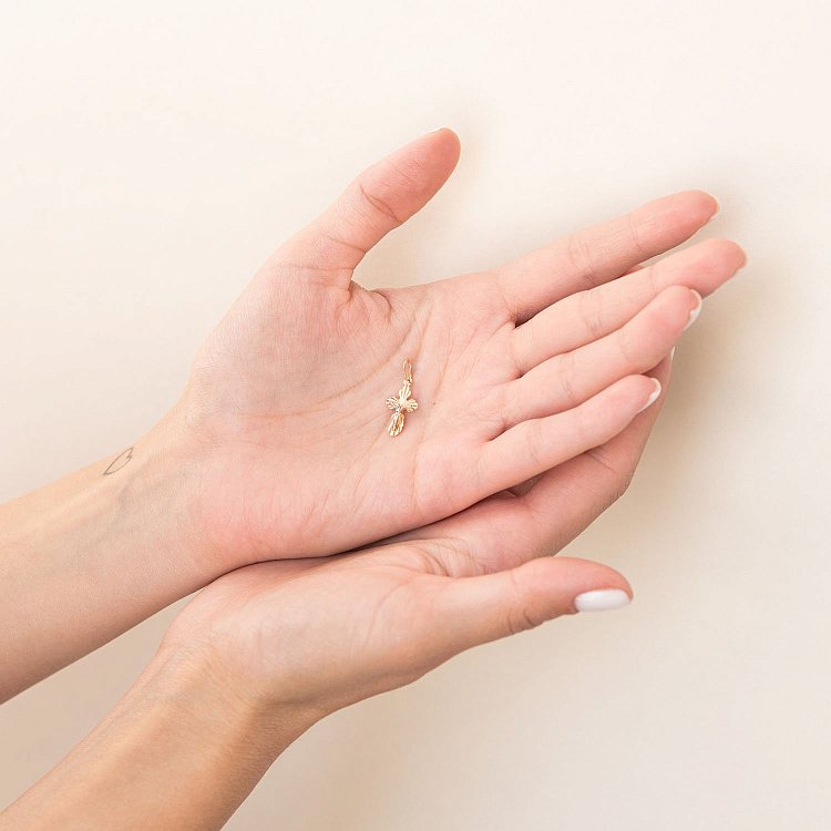 Детский золотой православный крестик п01692 от ювелирного магазина Оникс - 1