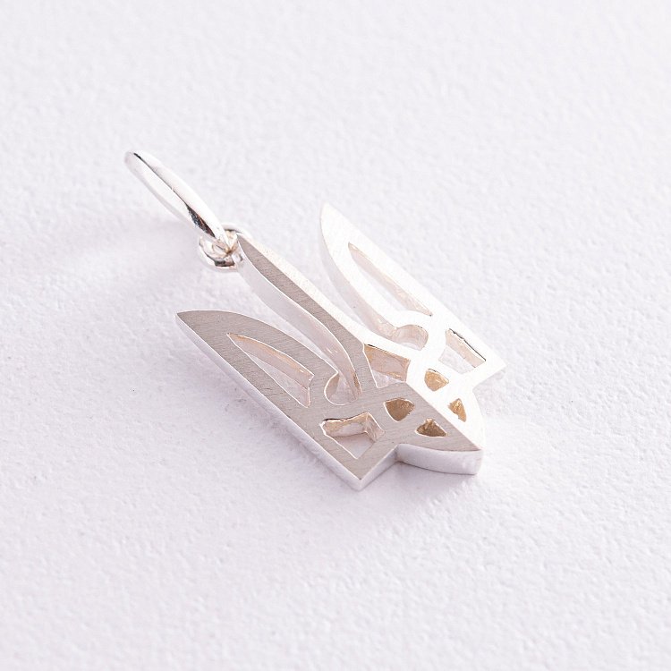 Срібний кулон "Герб України - Тризуб" 133138 від ювелірного магазину Онікс - 7