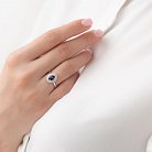 Золотое кольцо с сапфиром и бриллиантами C01303R от ювелирного магазина Оникс - 2