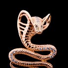 Золота підвіска "Змія" з фіанітами п01192 от ювелирного магазина Оникс - 3