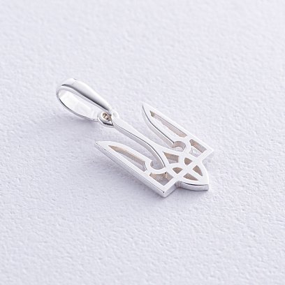 Срібний кулон "Герб України - Тризуб" 133128 №3