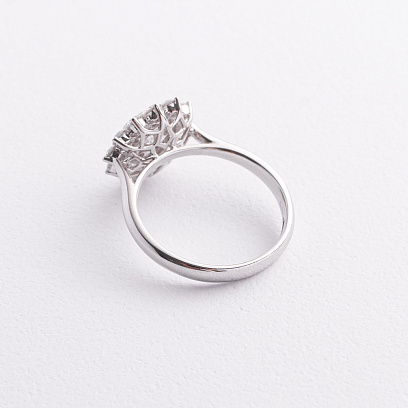 Золотое кольцо "Цветочек" с бриллиантами кб0653cha №3