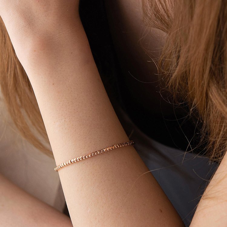 Браслет "Кульки" у червоному золоті б05234 від ювелірного магазину Онікс - 3