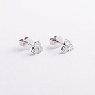 Золоті сережки - пусети з діамантами сб0679mi от ювелирного магазина Оникс - 1