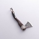 Серебряный кулон "Топор" с деревом кокоболо 7045топ от ювелирного магазина Оникс - 6