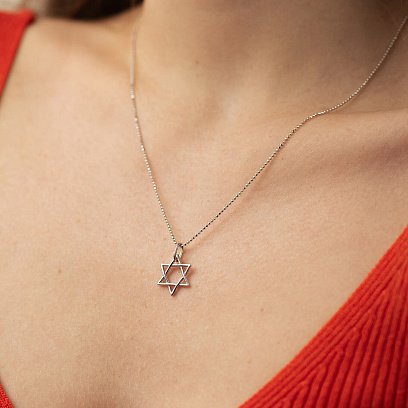 Серебряная подвеска "Звезда Давида" 1191 №2
