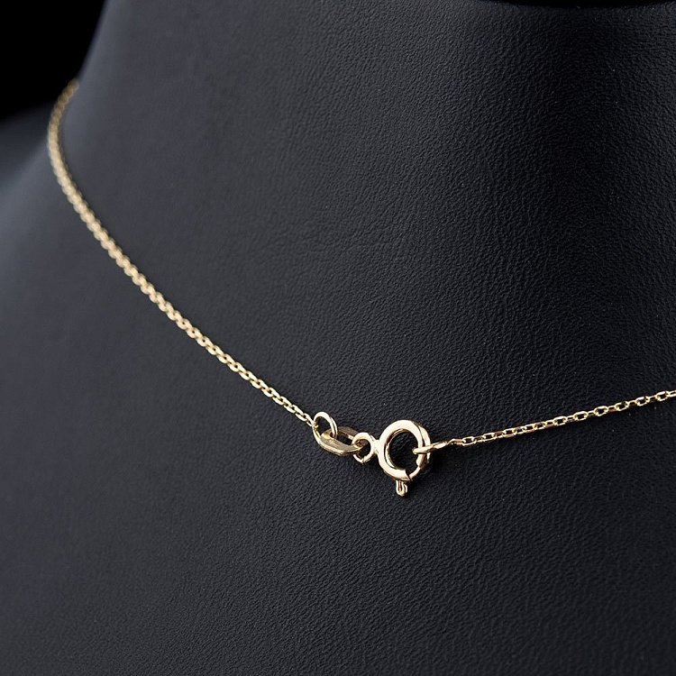 Золоте кольє "Дівчинка з повітряними кульками" з фіанітами і емаллю кол00965 від ювелірного магазину Онікс - 2