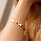 Жесткий золотой браслет "Love" (бриллианты) бб0047m от ювелирного магазина Оникс - 4