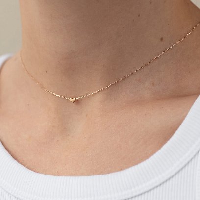 Кольє "Сердечко" в червоному золоті  кол01773 №8