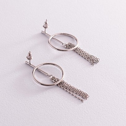 Серебряные серьги - пусеты "Аманда" 123139р №9