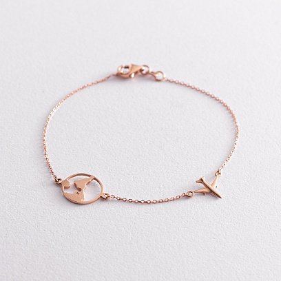 Браслет в красном золоте "Кругосветное путешествие" б04574 №7