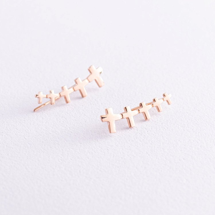 Золоті сережки - клаймбери Прагнення с05958 від ювелірного магазину Онікс - 1