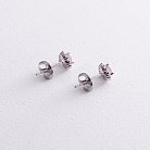 Срібні сережки - пусети "Сердечки" з фіанітами 123295р от ювелирного магазина Оникс - 4