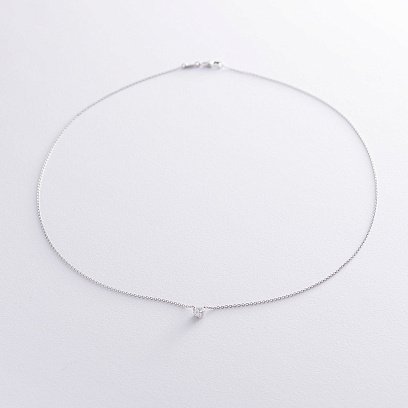 Золоте кольє з діамантом "Сердечко" колб0052nl №3