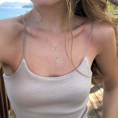 Колье в белом золоте "Кругосветное путешествие" кол01684 №2