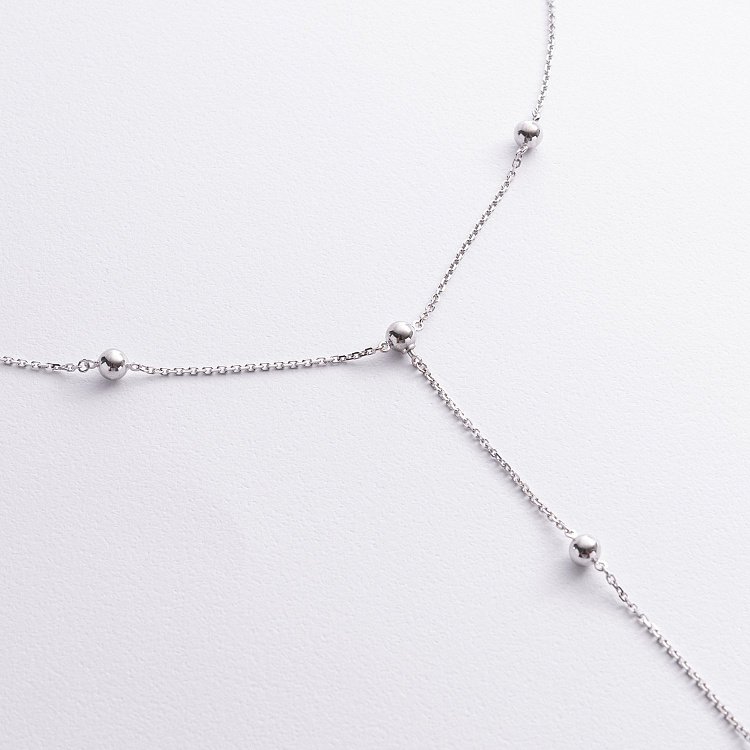 Колье 2 в 1 "Шарики" в белом золоте кол05919 от ювелирного магазина Оникс - 2
