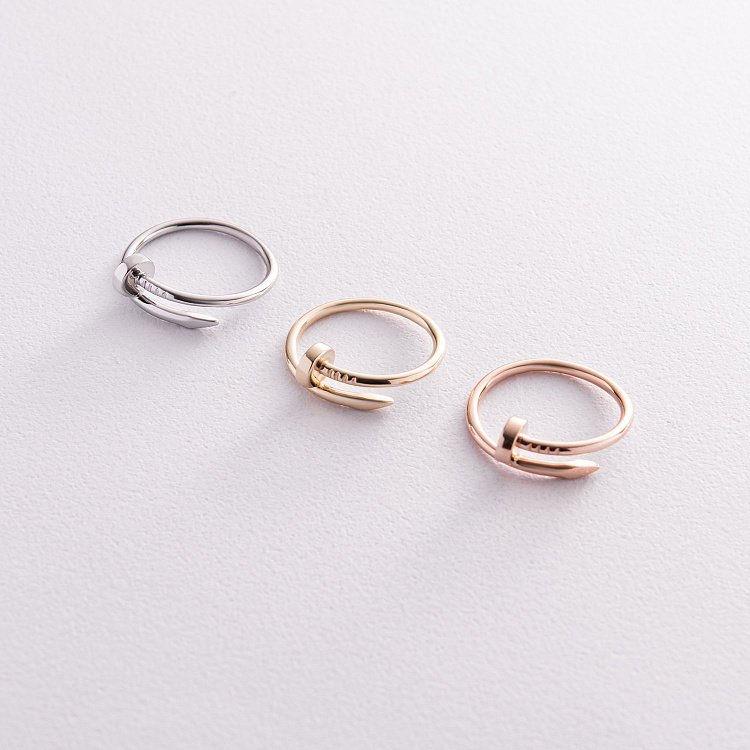 Каблучка "Цвях" у жовтому золоті к06965 від ювелірного магазину Онікс - 7