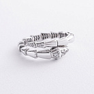 Каблучка "Змія" у білому золоті (фіаніти) к08464 от ювелирного магазина Оникс - 1