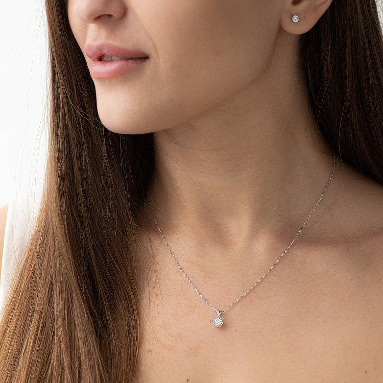 Золотий кулон з діамантами пб0155lg від ювелірного магазину Онікс - 1