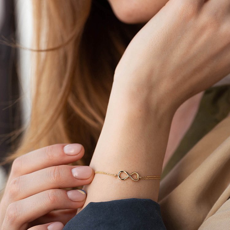 Золотий браслет "Нескінченність" б02923 від ювелірного магазину Онікс - 5