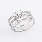 Серебряное кольцо с фианитами 111842 от ювелирного магазина Оникс