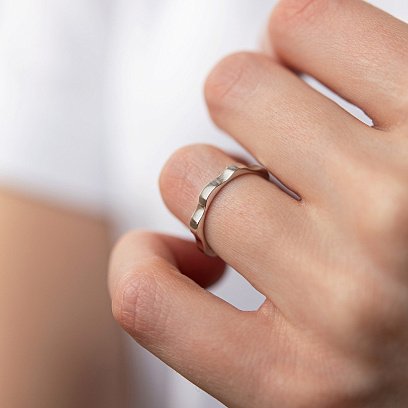 Каблучка "Холлі" у білому золоті к07448 №5