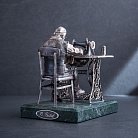 Серебряная фигура ручной работы "Портной" сер00060 от ювелирного магазина Оникс - 4