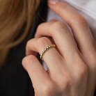 Кольцо "Шарики" в желтом золоте к07229 от ювелирного магазина Оникс - 5