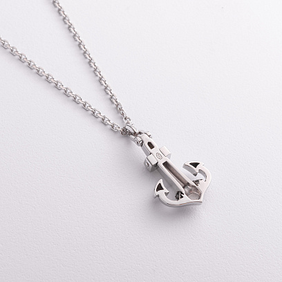 Мужское серебряное колье "Якорь" Zancan EXC467-B №4