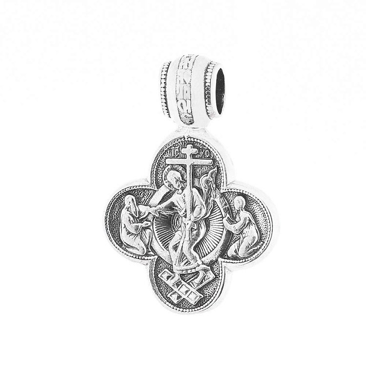 Серебряный крестик (чернение) 13092 от ювелирного магазина Оникс